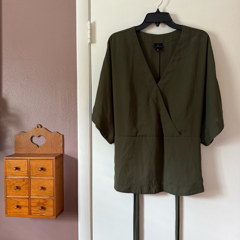 Worthington Dark Olive Women's Blouse
